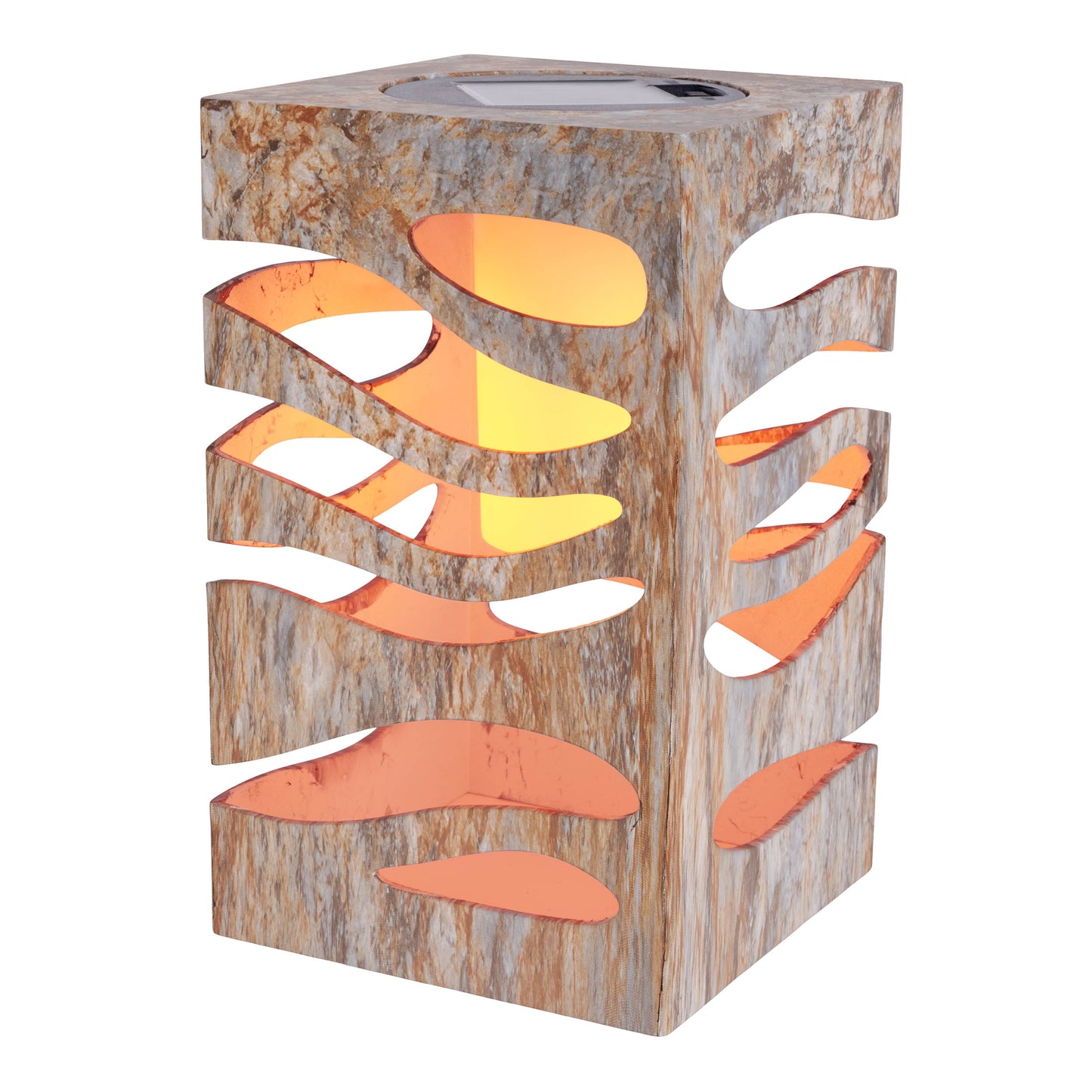 LED Deko/Solarleuchte "HILDA" L/B: 12,3cm silber