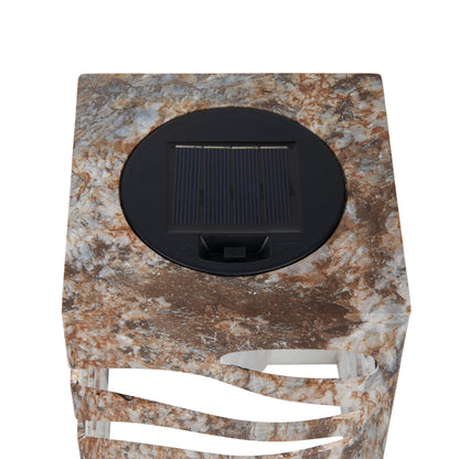LED Deko/Solarleuchte "HILDA" L/B: 12,3cm silber