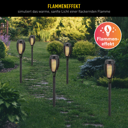 5er-Set Solar-/Fackelerdspieß "FANILO" H: 47cm
