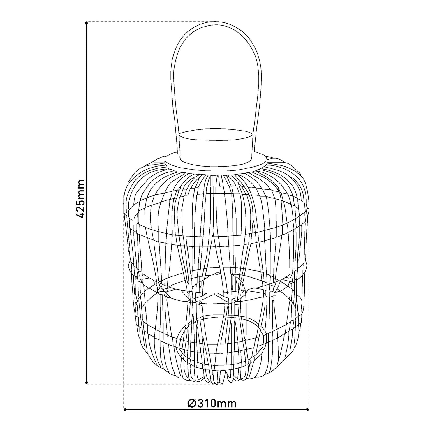 LED Dekoleuchte "KORBINIAN" Inkl. Timer H: 42,5cm