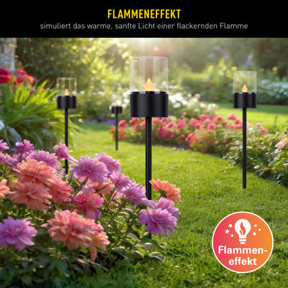 4er-Set Solar-/Dekoerdspieß "FUEGO" Inkl. Flammeneffekt H: 37cm