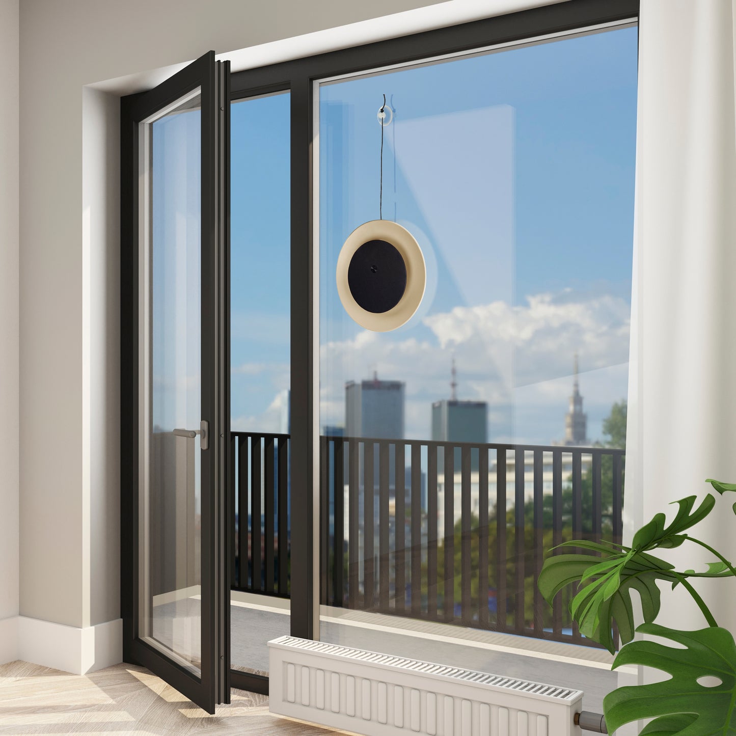 4in1 Akku-/Solar-/Tisch-/Hängeleuchte "SOLAN" H: 41,5cm almond