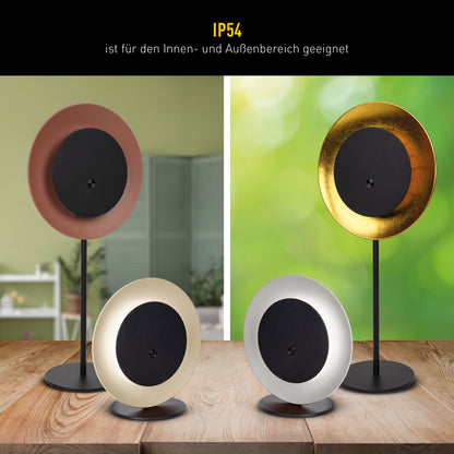 4in1 Akku-/Solar-/Tisch-/Hängeleuchte "SOLAN" H: 41,5cm mocha mousse