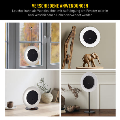 4in1 Akku-Solar-/Tisch/Hängeleuchte "SOLAN" weiß