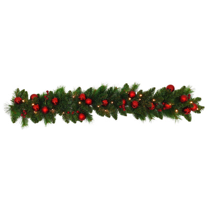 LED-Weihnachtsranke "NOEL" rot