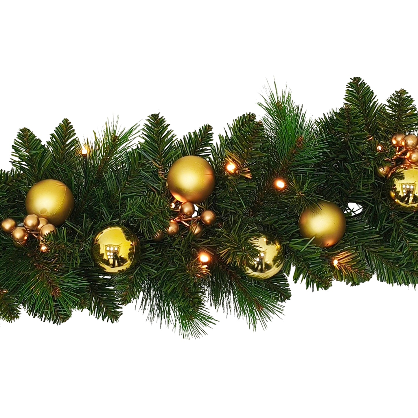 LED-Weihnachtsranke "NOEL" gold L: 120cm