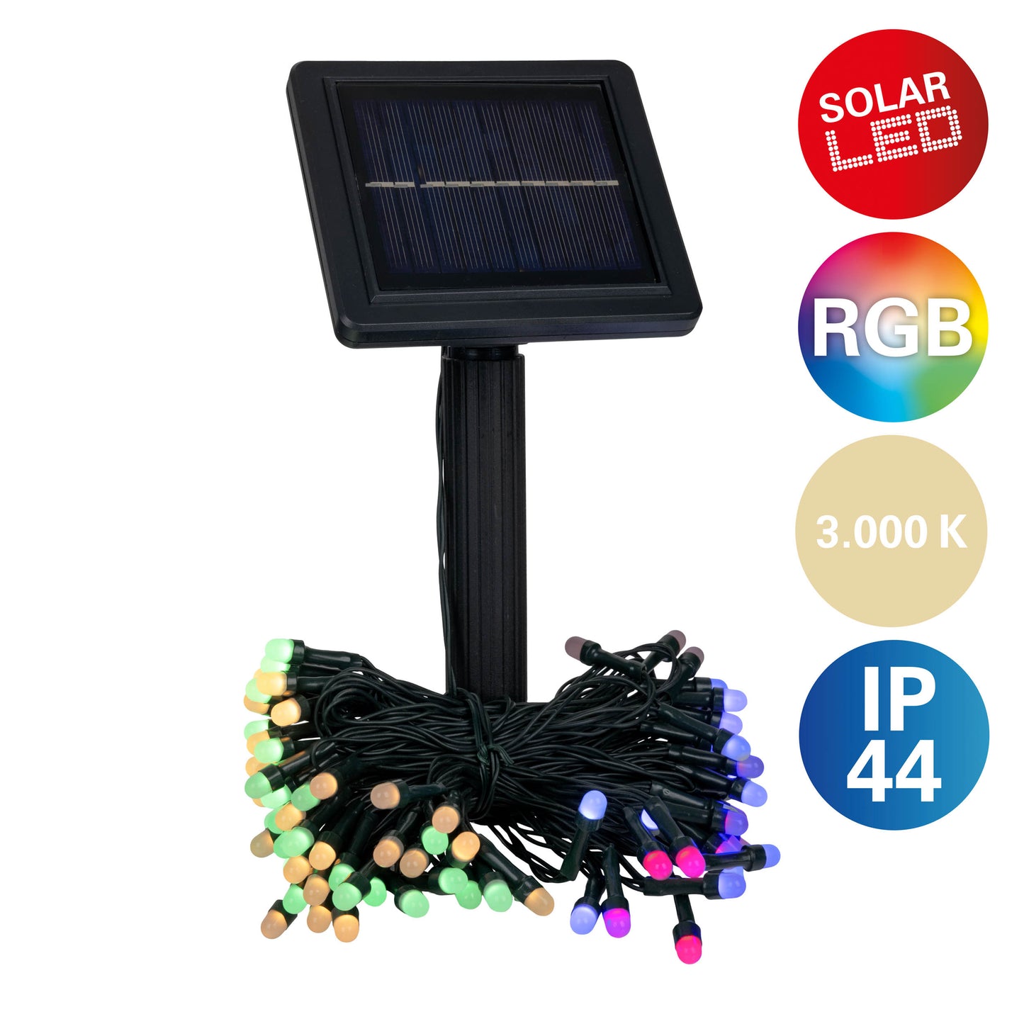 RGBW Solar-/Lichterkette "SEOUL"  L: 12m