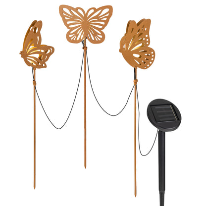 Solar-/Dekoerdspieß "BUTTERFLY" H: 52cm