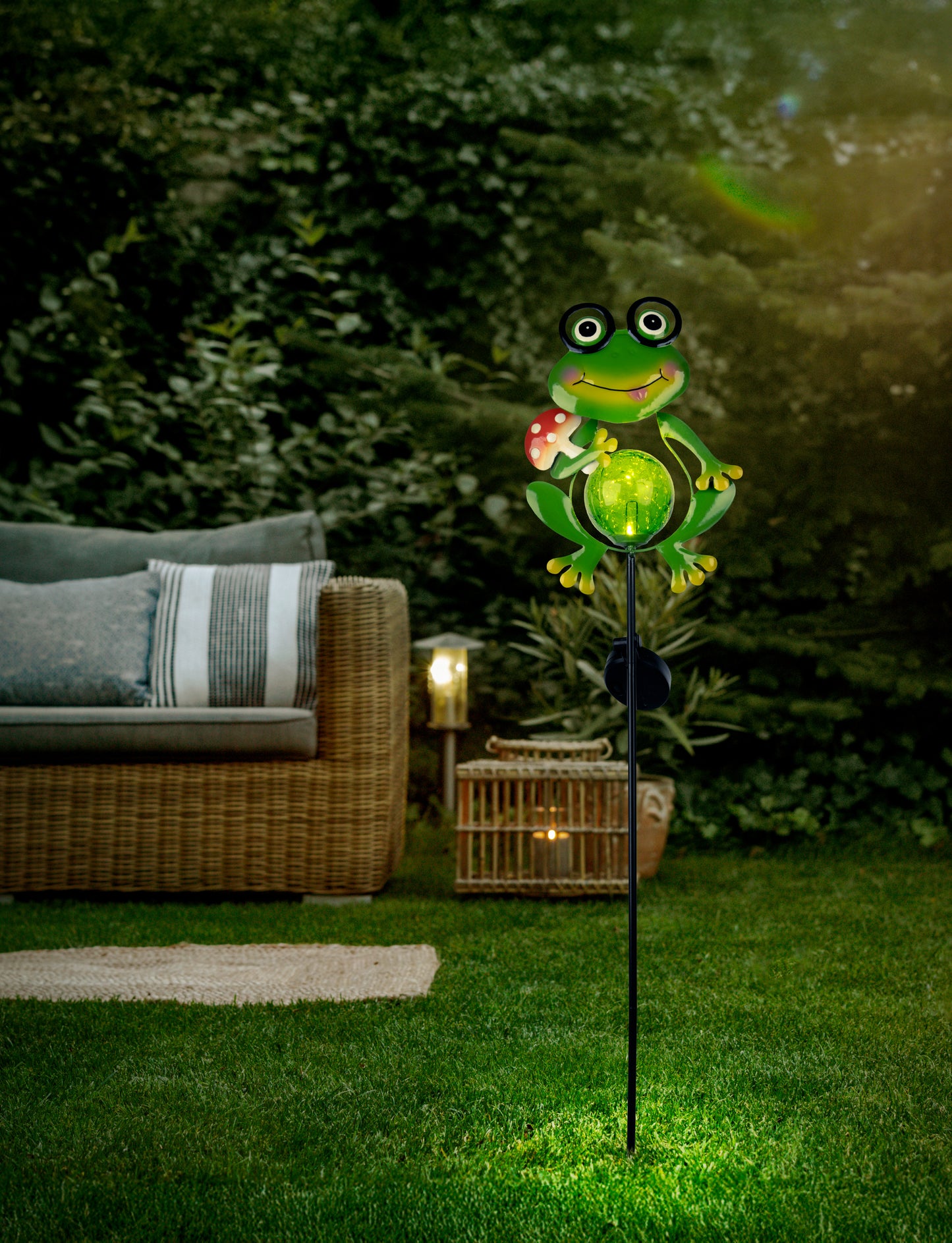 Solar-/Dekoerdspieß "FROGGY" H: 90 cm