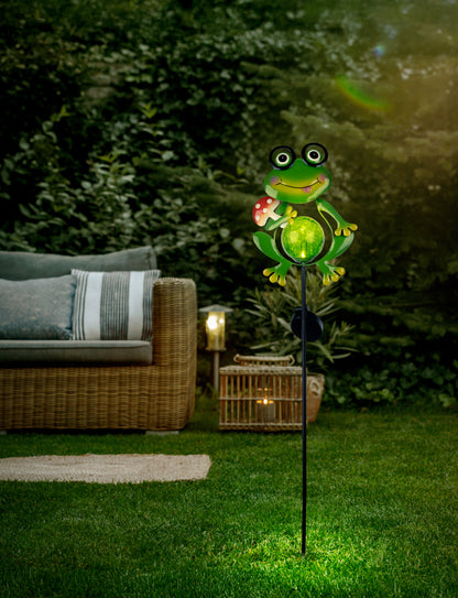 Solar-/Dekoerdspieß "FROGGY" H: 90 cm