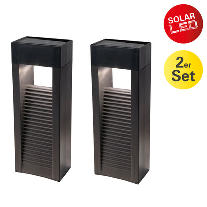 2er-Set Solar-/Dekoleuchte "PULHEIM" H: 22cm