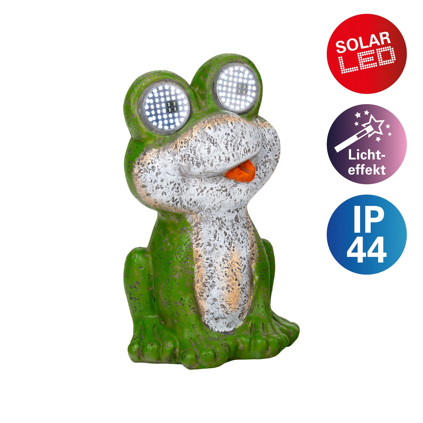 Solar-/Dekoleuchte "FROGGEL"  inkl. Rolling Eye H: 19cm