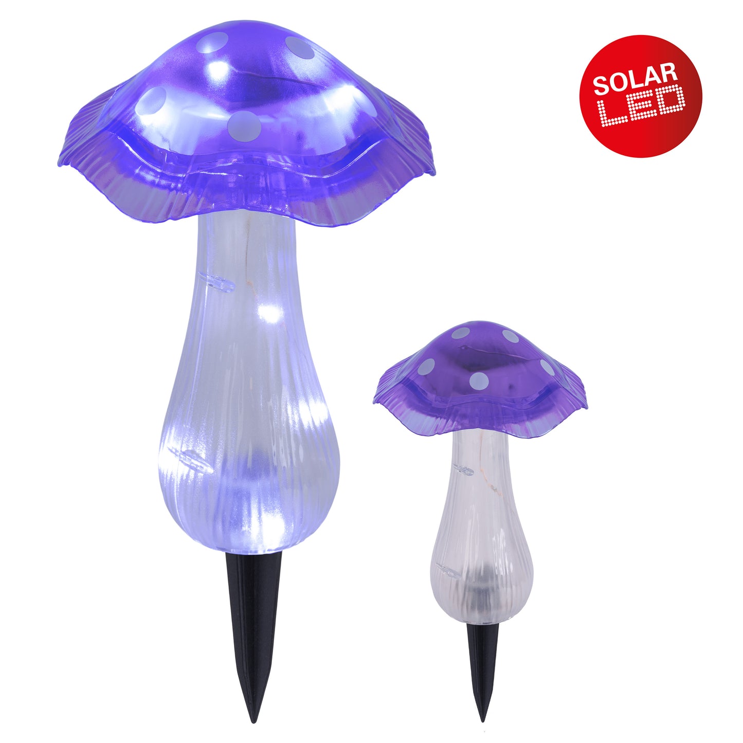 Solar-/Dekoerdspieß "PILZ" H: 29cm violett