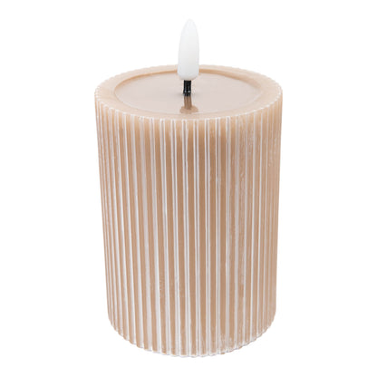 3er-Set LED Kerzen "NURIA" beige