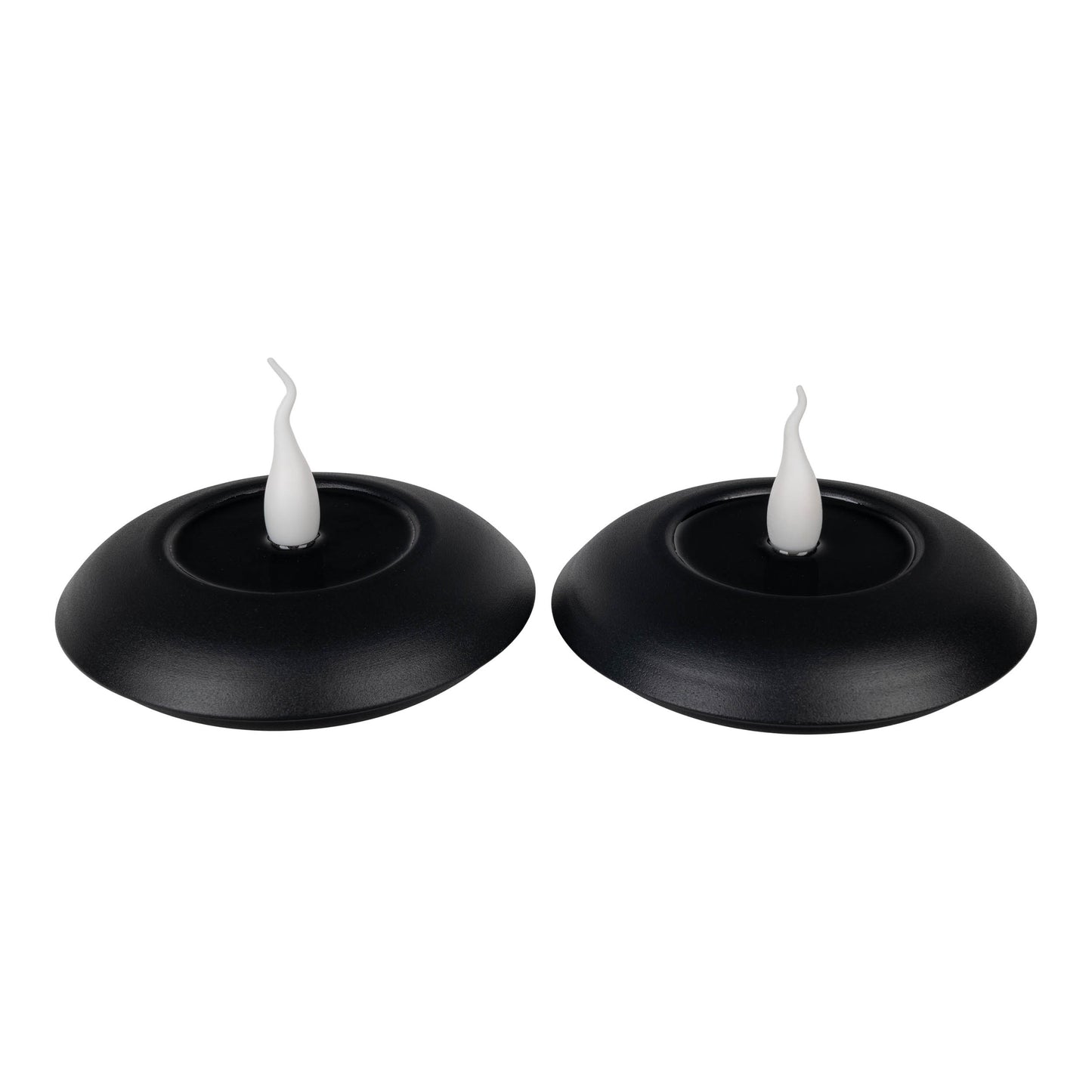 2er-Set LED Kerzen "LELI" Ø: 14,5cm schwarz