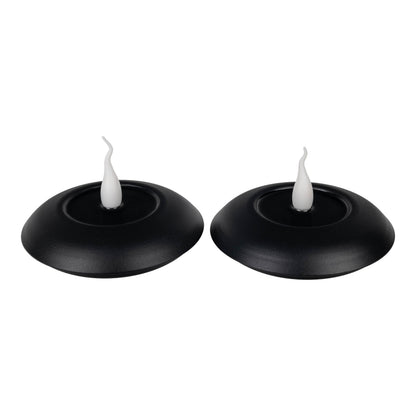 2er-Set LED Kerzen "LELI" Ø: 14,5cm schwarz