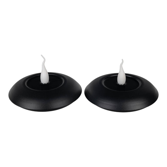 2er-Set LED Kerzen "LELI" Ø: 14,5cm schwarz