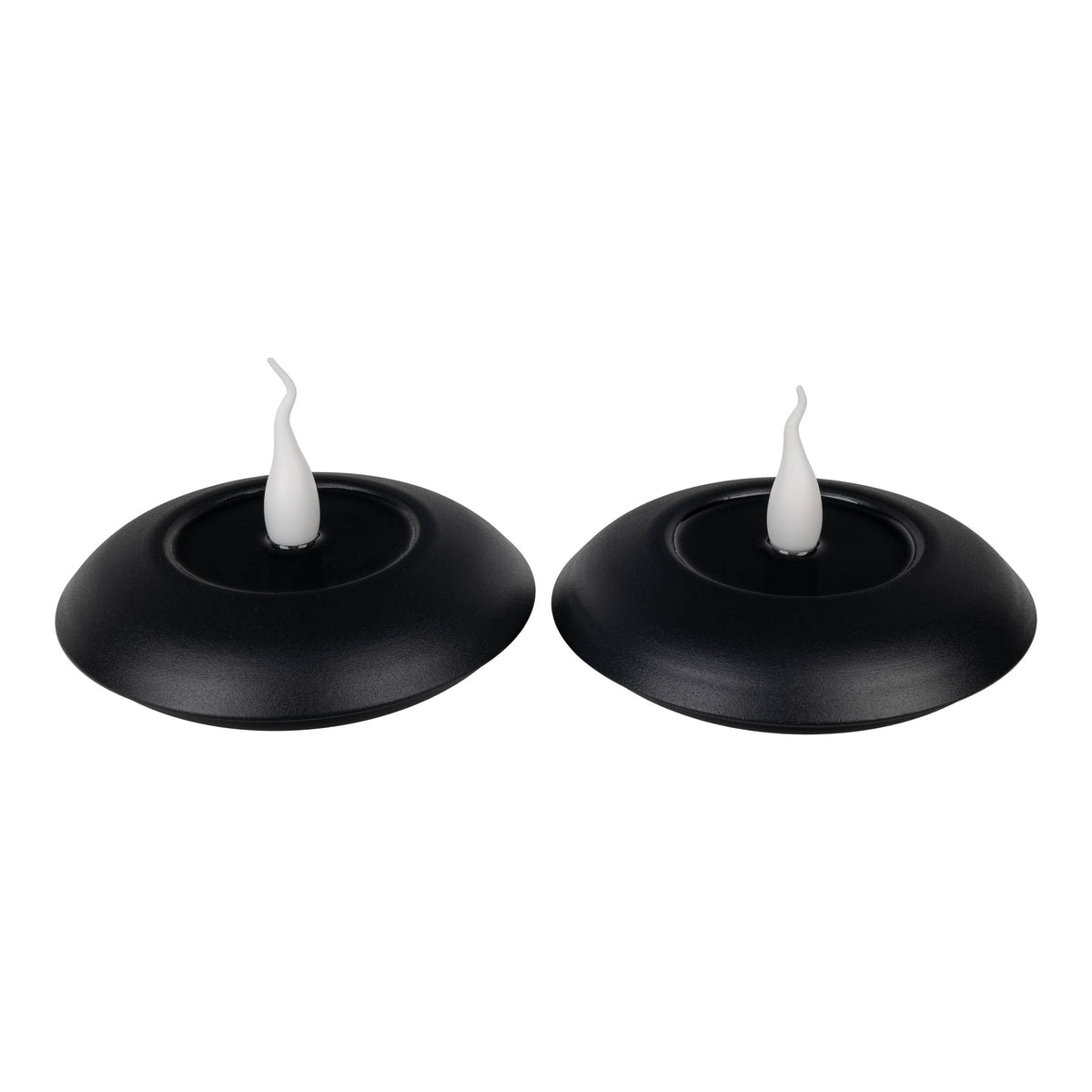 2er-Set LED Kerzen "LELI" Ø: 14,5cm schwarz
