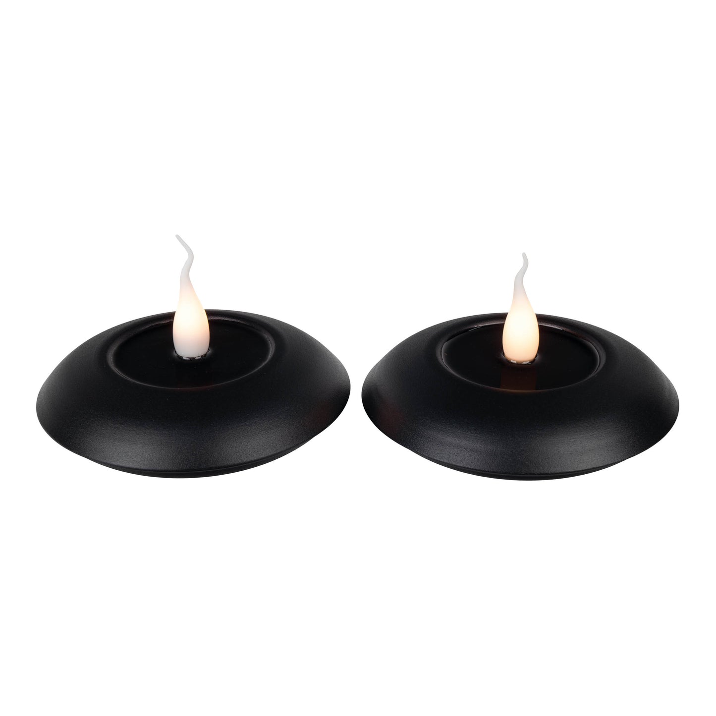 2er-Set LED Kerzen "LELI" Ø: 14,5cm schwarz