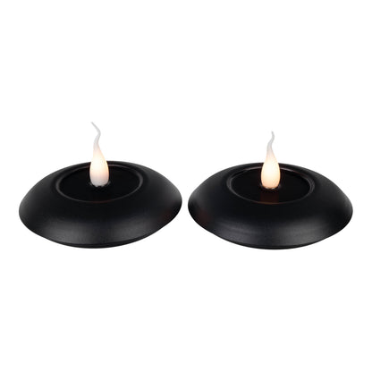 2er-Set LED Kerzen "LELI" Ø: 14,5cm schwarz