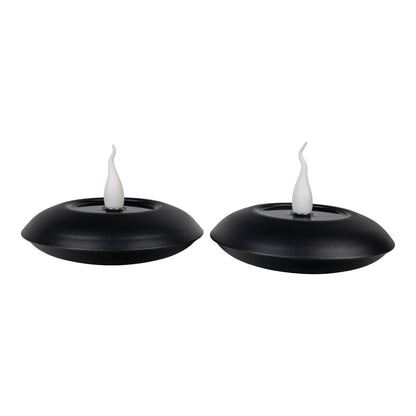 2er-Set LED Kerzen "LELI" Ø: 14,5cm schwarz