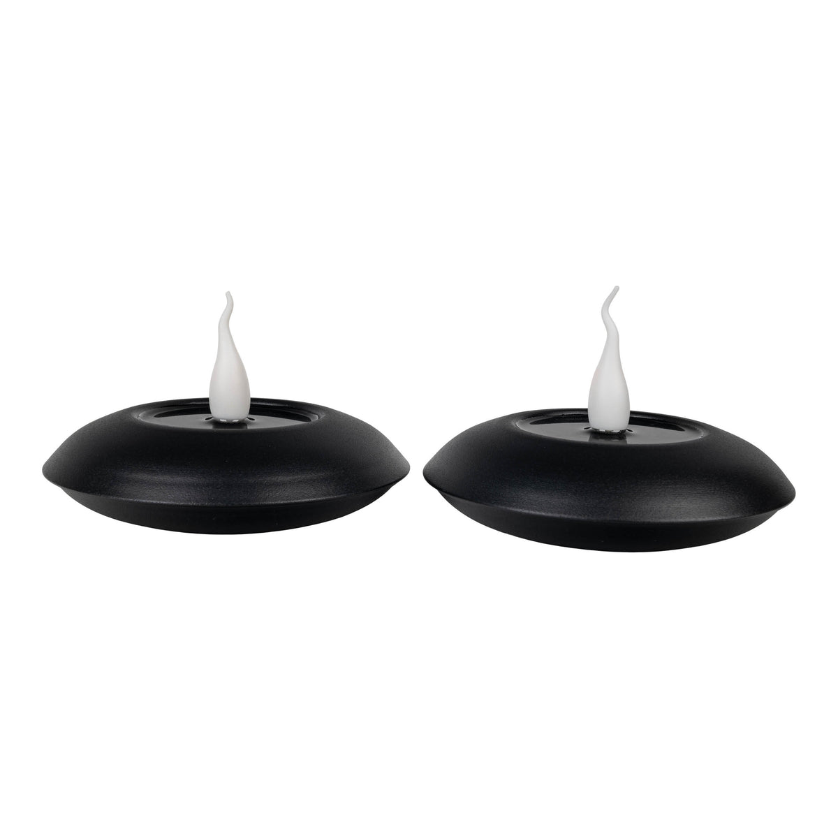2er-Set LED Kerzen "LELI" Ø: 14,5cm schwarz