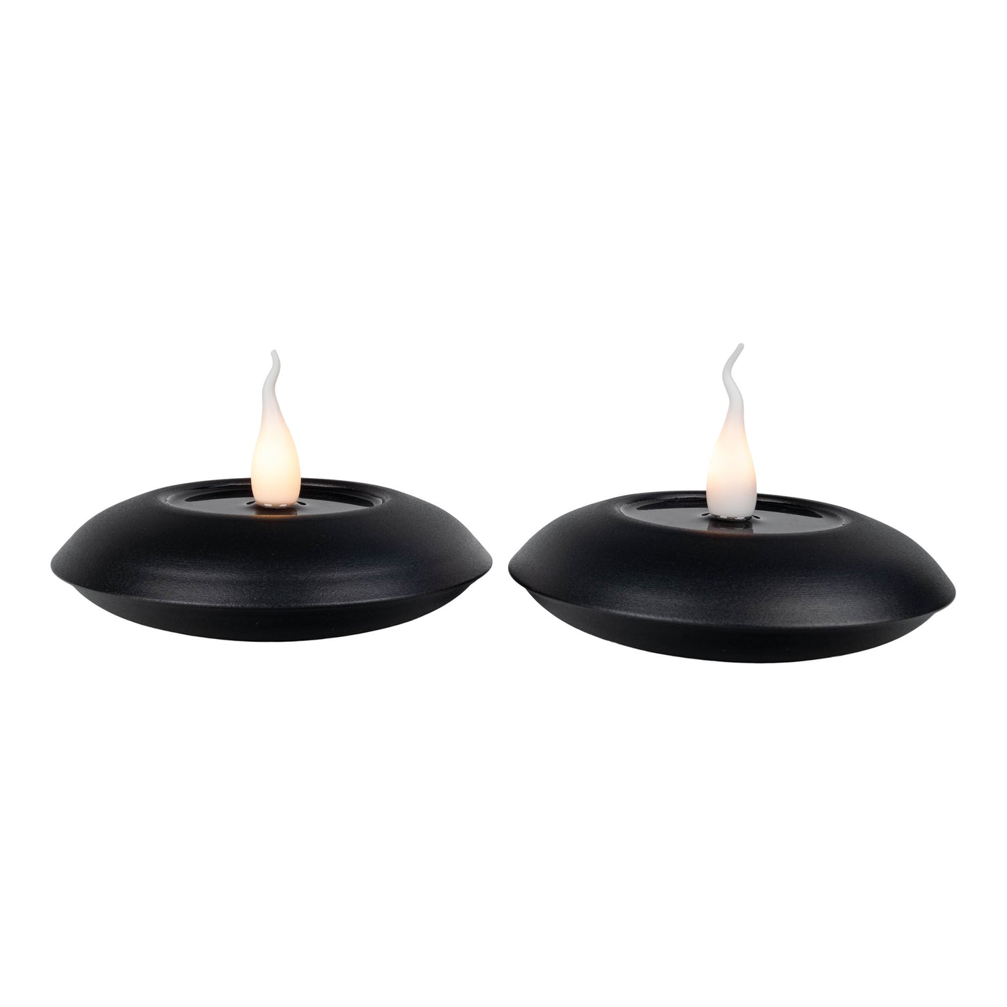 2er-Set LED Kerzen "LELI" Ø: 14,5cm schwarz