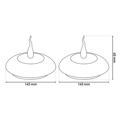 2er-Set LED Kerzen "LELI" Ø: 14,5cm schwarz