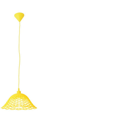 Pendelleuchten - Silikon-Pendelleuchte "Cera" gelb, Hängelampe im Stil Junges Wohnen, aus Kunststoff in gelb, 108 cm hoch, Ø 35 cm, E27-Fassung