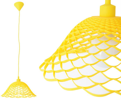 Pendelleuchten - Silikon-Pendelleuchte "Cera" gelb, Hängelampe im Stil Junges Wohnen, aus Kunststoff in gelb, 108 cm hoch, Ø 35 cm, E27-Fassung