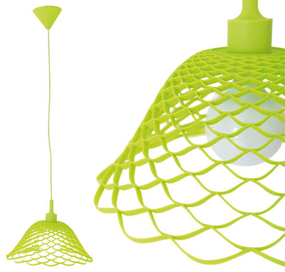 Pendelleuchten - Silikon-Pendelleuchte "CERA" grün, Hängelampe im Stil Junges Wohnen, aus Kunststoff in grün, 108 cm hoch, Ø 35 cm, E27-Fassung