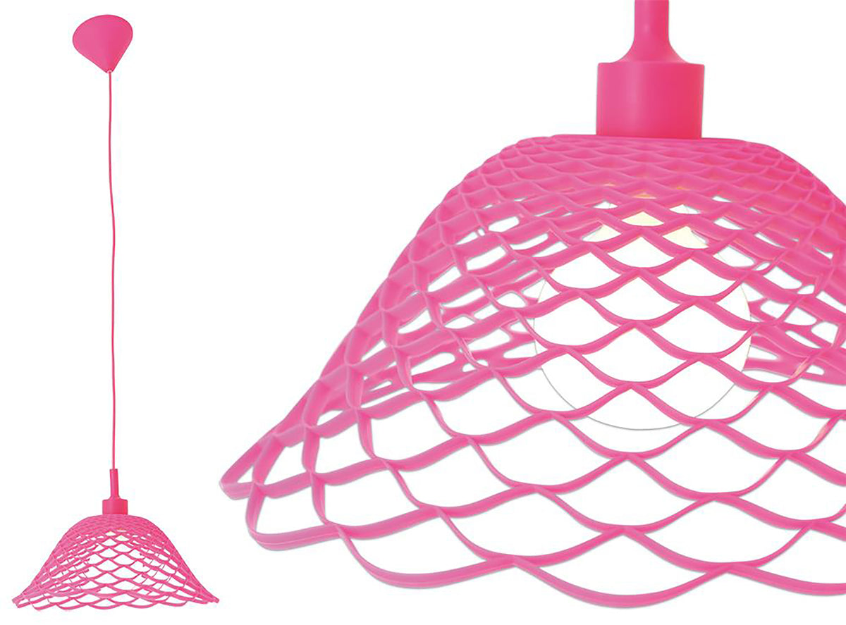 Silikon-Pendelleuchte "CERA" pink