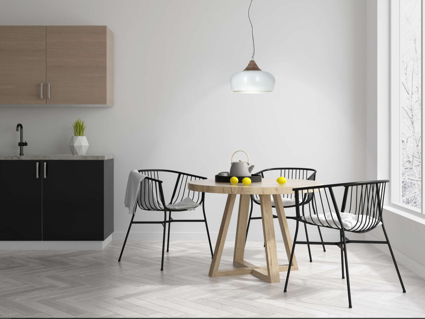 Pendelleuchten - Metall-Pendelleuchte "JAIPUR", Hängelampe im Vintage Style, aus Metall und Naturmaterialien in weiß, 110 cm hoch, Ø 30 cm, E27-Fassung