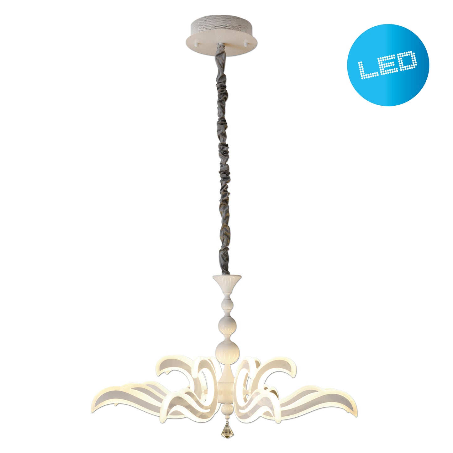 LED-Krone weiß Ø: 66cm "LUDWIG"