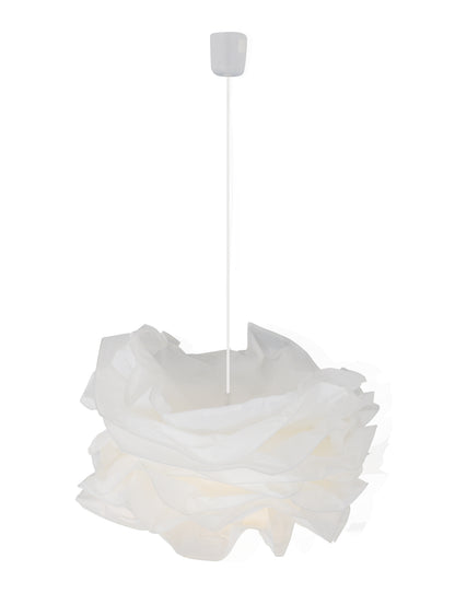 Pendelleuchten - Papier Pendelleuchte "FEDORA", Hängelampe im Romantic Style, aus Papier und Kunststoff in weiß, 120 cm hoch, Ø 55 cm, E27-Fassung