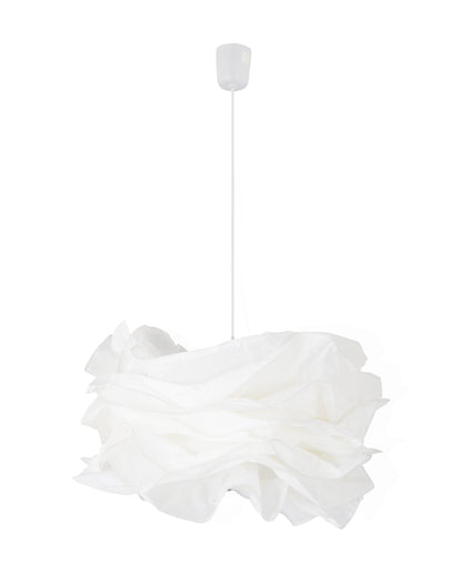 Pendelleuchten - Papier Pendelleuchte "FEDORA", Hängelampe im Romantic Style, aus Papier und Kunststoff in weiß, 120 cm hoch, Ø 55 cm, E27-Fassung