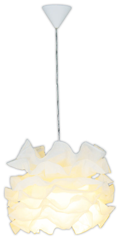 Pendelleuchten - Papier Pendelleuchte "FEDORA", Hängelampe im Romantic Style, aus Papier und Kunststoff in weiß, 120 cm hoch, Ø 55 cm, E27-Fassung