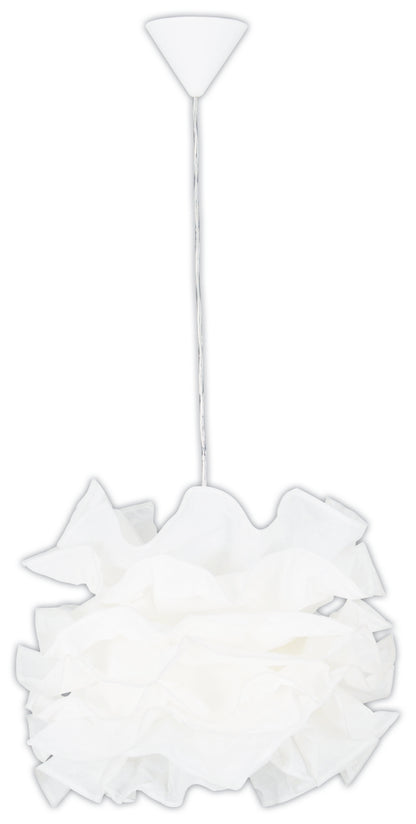 Pendelleuchten - Papier Pendelleuchte "FEDORA", Hängelampe im Romantic Style, aus Papier und Kunststoff in weiß, 120 cm hoch, Ø 55 cm, E27-Fassung