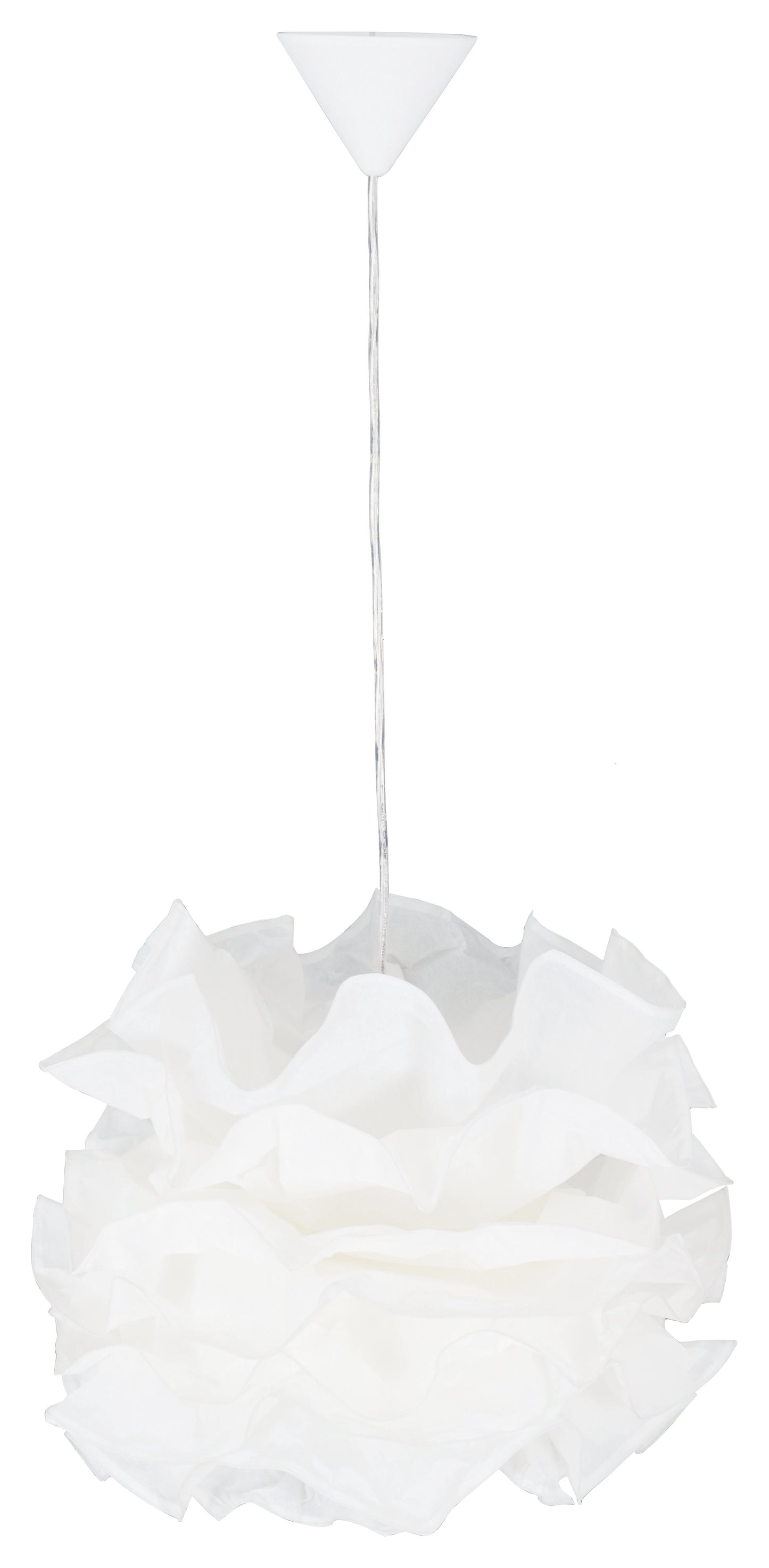 Pendelleuchten - Papier Pendelleuchte "FEDORA", Hängelampe im Romantic Style, aus Papier und Kunststoff in weiß, 120 cm hoch, Ø 55 cm, E27-Fassung