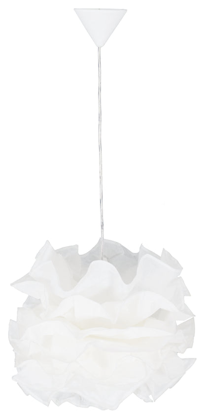 Pendelleuchten - Papier Pendelleuchte "FEDORA", Hängelampe im Romantic Style, aus Papier und Kunststoff in weiß, 120 cm hoch, Ø 55 cm, E27-Fassung