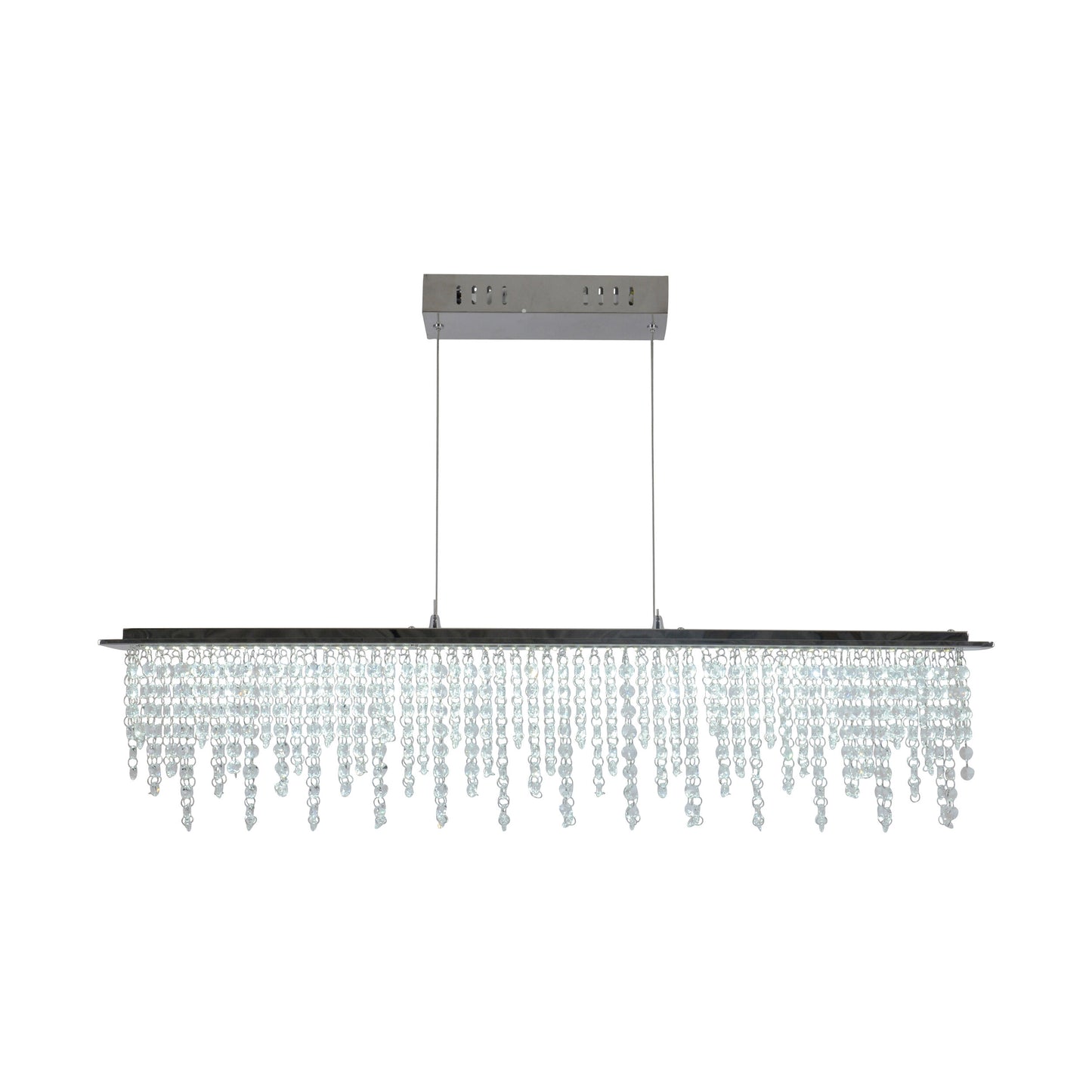 LED Pendelleuchte "DIAMONDS" L: 120cm chrom