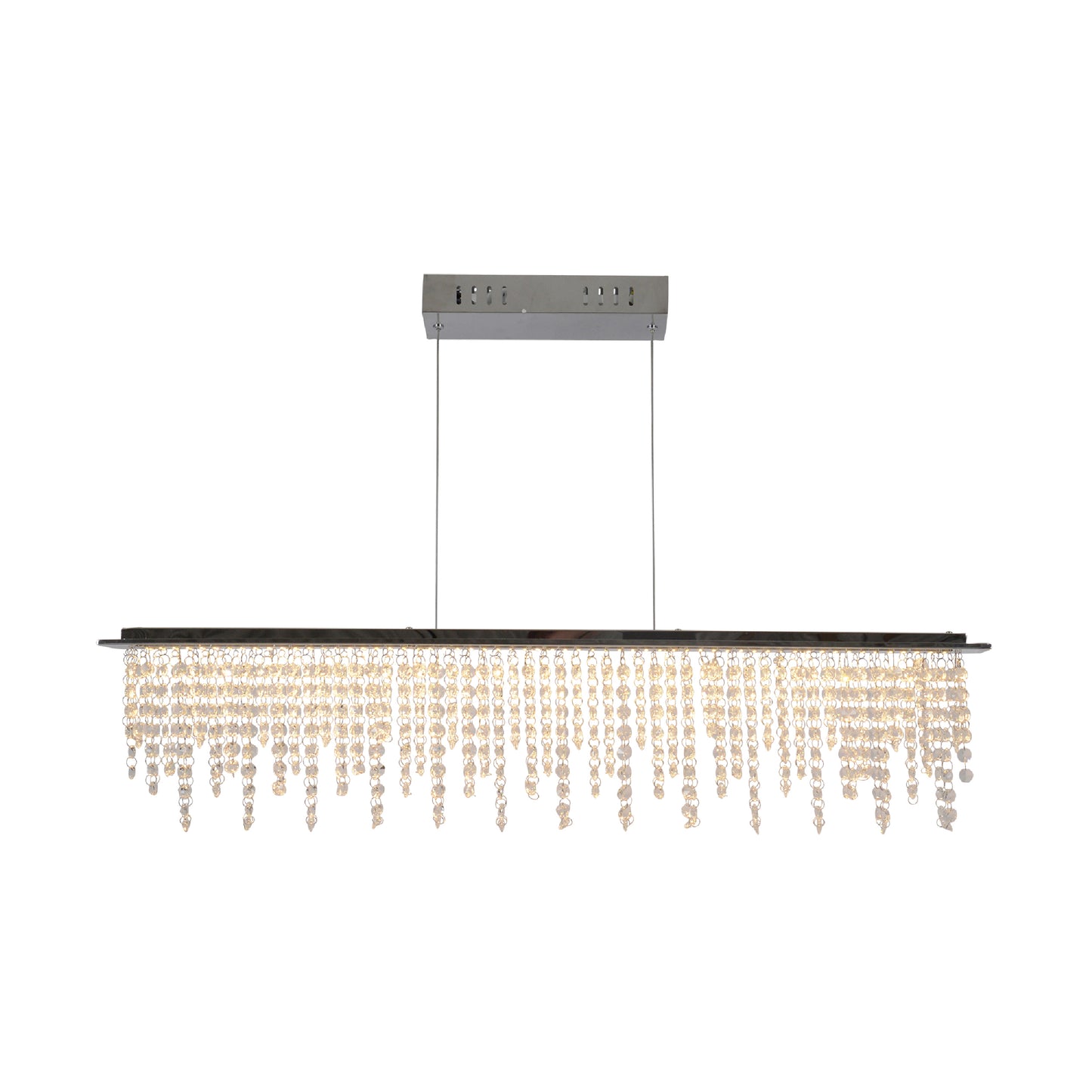 LED Pendelleuchte "DIAMONDS" L: 120cm chrom