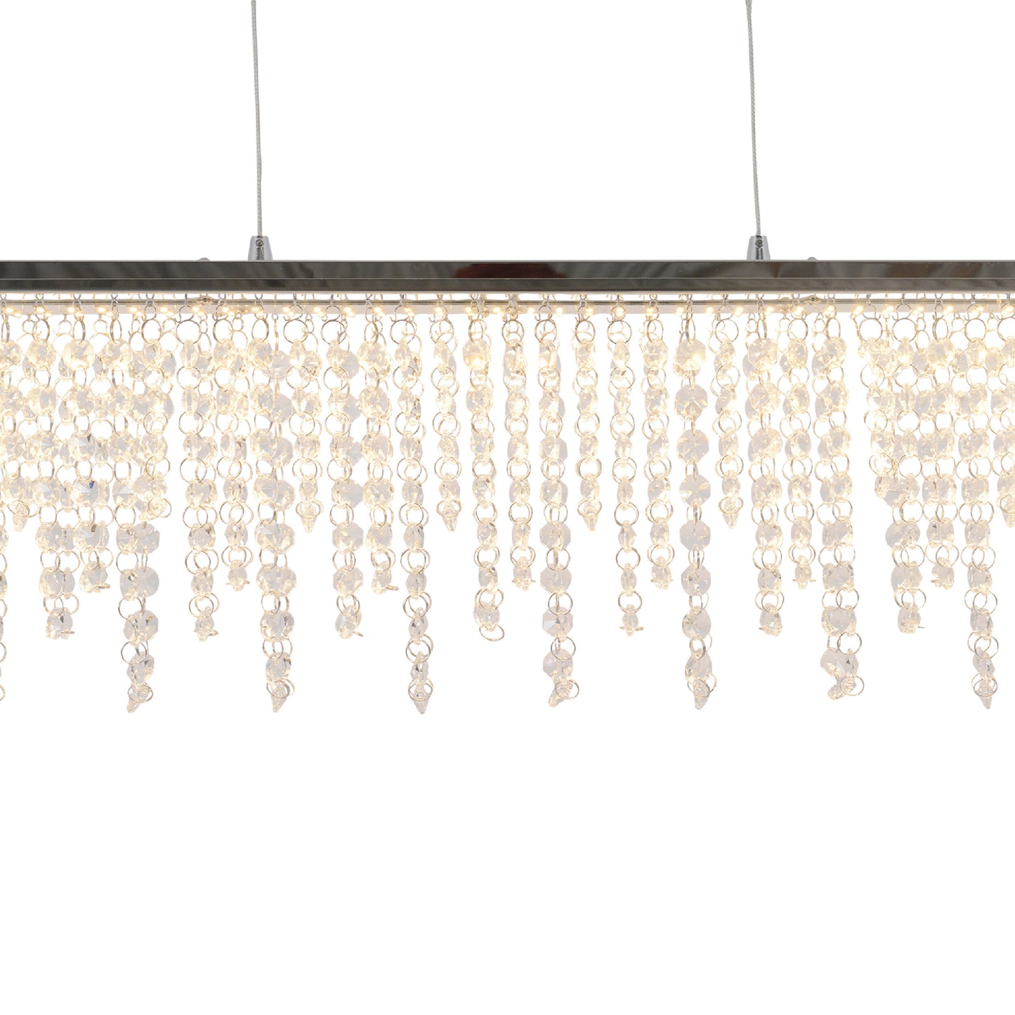 LED Pendelleuchte "DIAMONDS" L: 120cm chrom