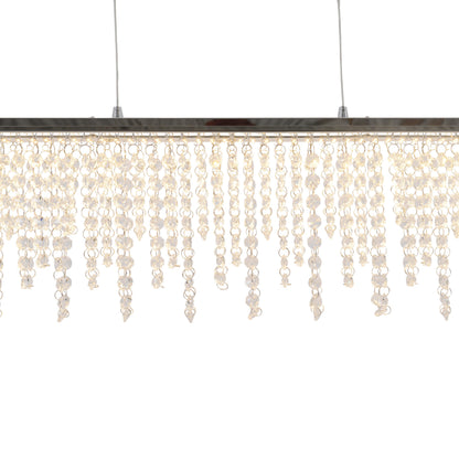 LED Pendelleuchte "DIAMONDS" L: 120cm chrom