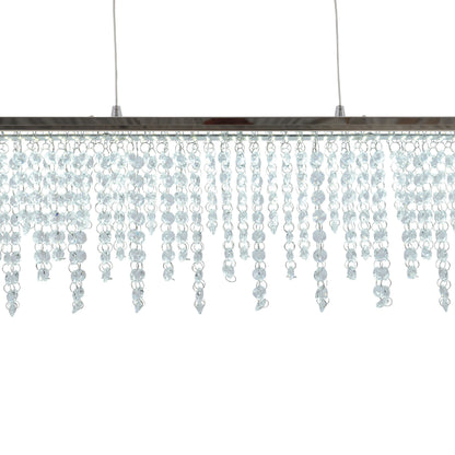LED Pendelleuchte "DIAMONDS" L: 120cm chrom