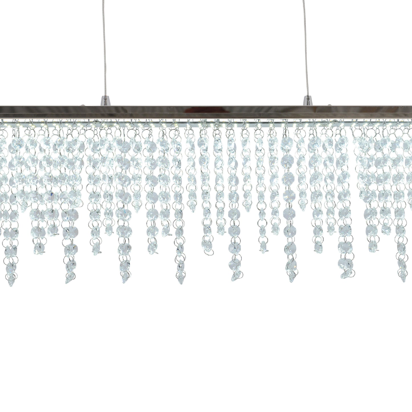 LED Pendelleuchte "DIAMONDS" L: 120cm chrom