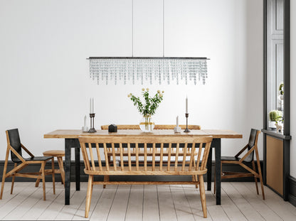 LED Pendelleuchte "DIAMONDS" L: 120cm chrom