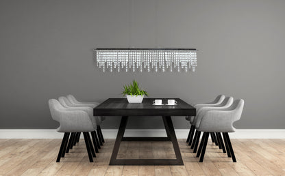 LED Pendelleuchte "DIAMONDS" L: 120cm chrom