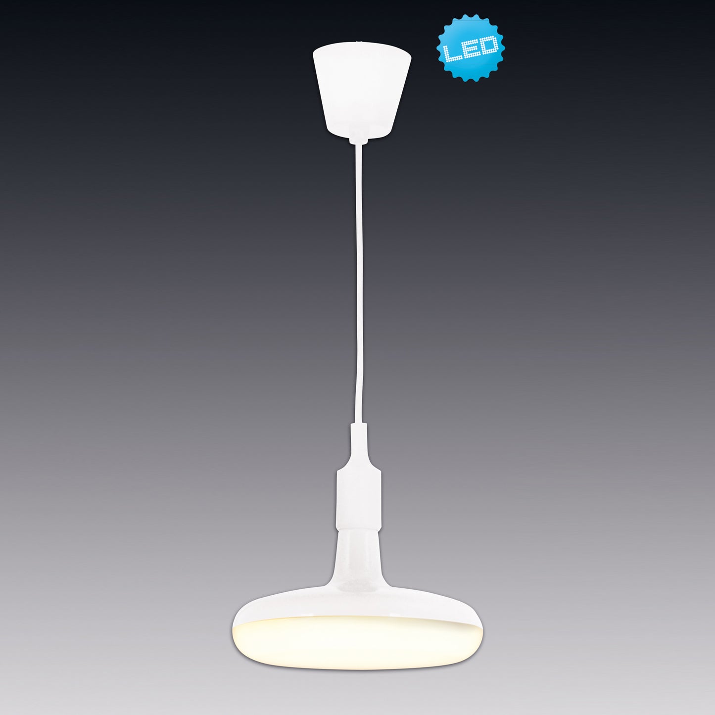 Pendelleuchte "UFO" inkl. E27 / Ø: 22cm weiß