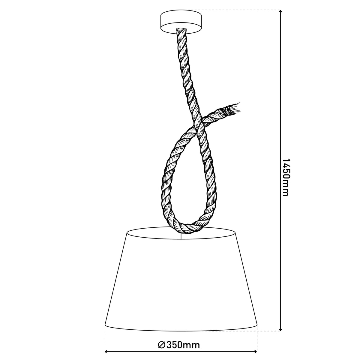 Pendelleuchte "ROPE" Ø: 35cm